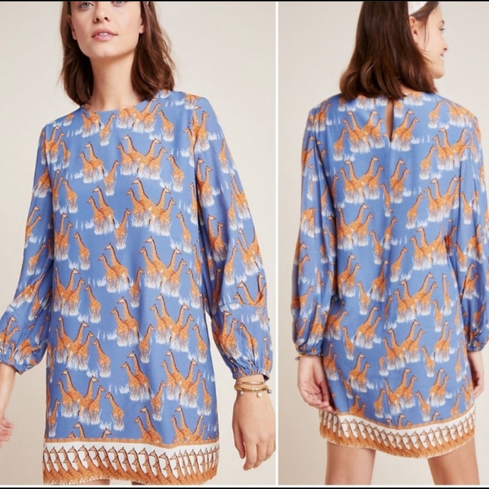 Corey Lynn Calter Anthropologie giraffe dress sz S